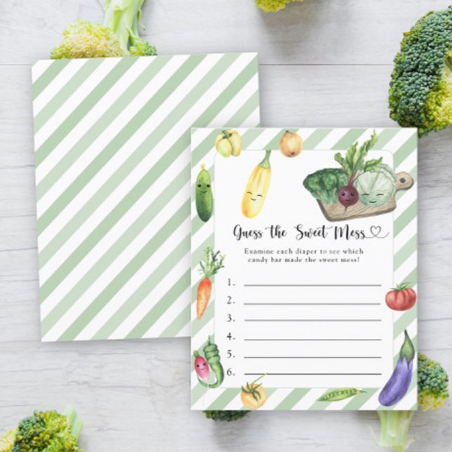 Baby shower Veggie - Devinez le jeu Sweet Mess (Créateur téléchargé)