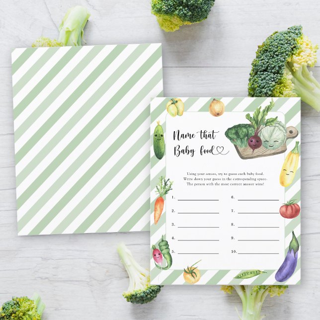 Baby shower Veggie - Nom de ce jeu d'alimentation  (Créateur téléchargé)