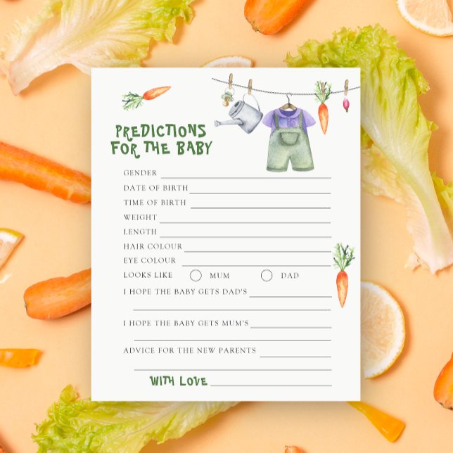 Baby shower Veggie - prédictions et conseils pour  (Créateur téléchargé)