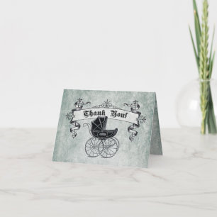 Baby shower vintage Merci Note Card II