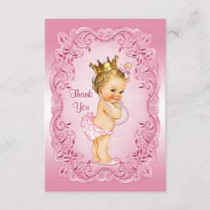 Baby shower vintage rose de princesse Merci