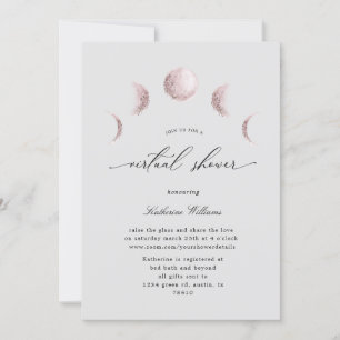 baby shower virtuel de lune mystique Invitation