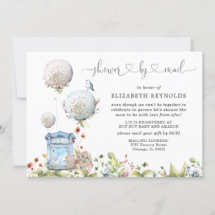 Baby shower virtuel par invitation par courrier
