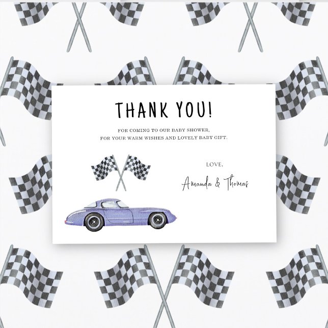 Baby-Shower voiture de course - merci (Créateur téléchargé)