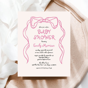 Baby shower Whimsky Quirky Rose Bow Budget