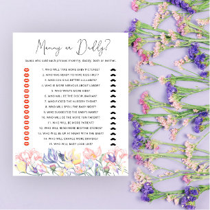 Baby shower Wildflowers jeu Maman ou Papa