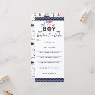 Baby shower Wis Jeu Nautique Voilier Ahoy Boy