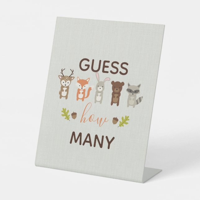 Baby shower Woodland Devine Combien de signes (Recto)