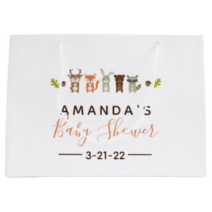 Baby shower Woodland Grand sac cadeau