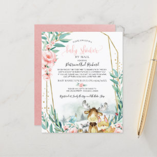 Baby shower Woodland Par Courrier Budget Invitatio