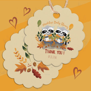 Baby shower Woodland Twins Favoriser les étiquette