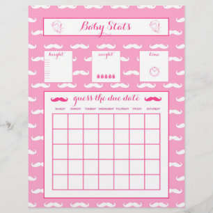 Baby Stats Guess The due Date Baby shower jeu