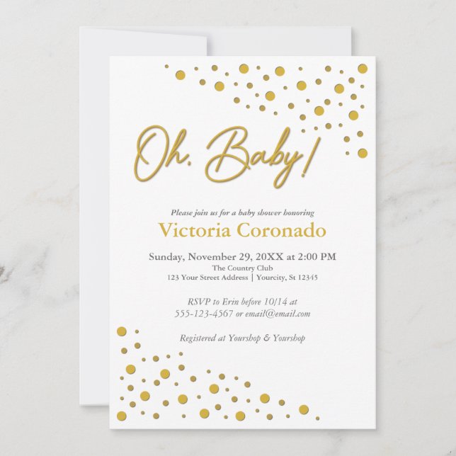 Baby Steps Baby Shower Invitations (Devant)
