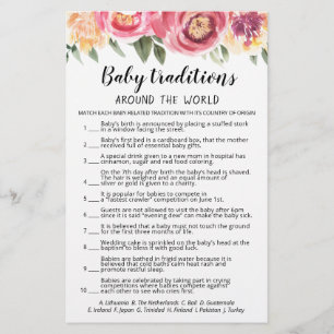 Baby Traditions jeu Baby shower partie