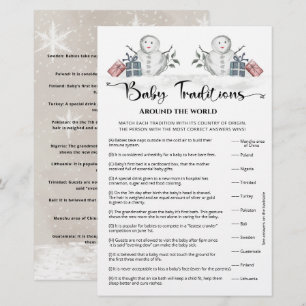 Baby Traditions Snowman Baby shower Jeu