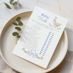 Baby Traits Blue Silly Goose baby shower jeu