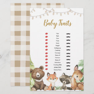 Baby Traits Jeux Baby shower de bois