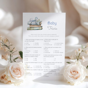 Baby Trivia Blue Bow Books baby shower