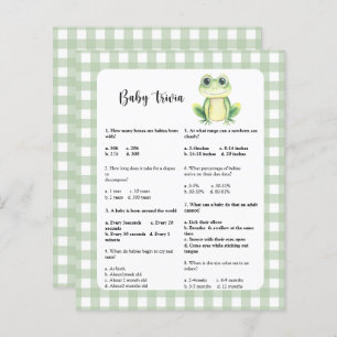 Baby Trivia jeu Baby shower de grenouille