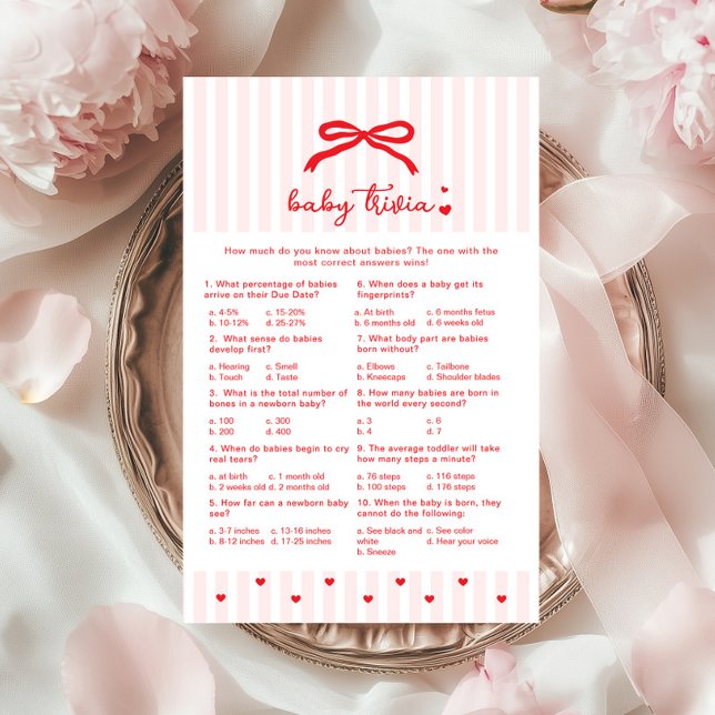 Baby Trivia Valentines Pink Bow Sweetheart game (Créateur téléchargé)