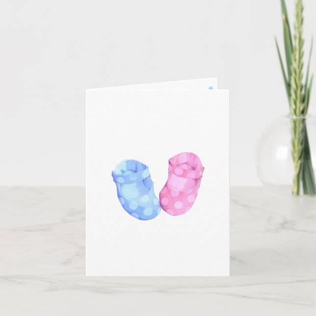 Baby Twins Booties Carte de note (Devant)