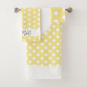 Baby Unisex Polka Point Motif Nom du monogramme