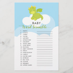 Baby Word Scramble Boy Dragon Shower Game