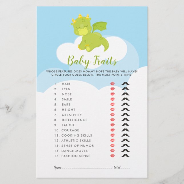 Baby Word Scramble Boy Dragon Shower Game (Devant)