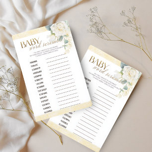 Baby Word Scramble Game - It’s A Boy Gold Balloon