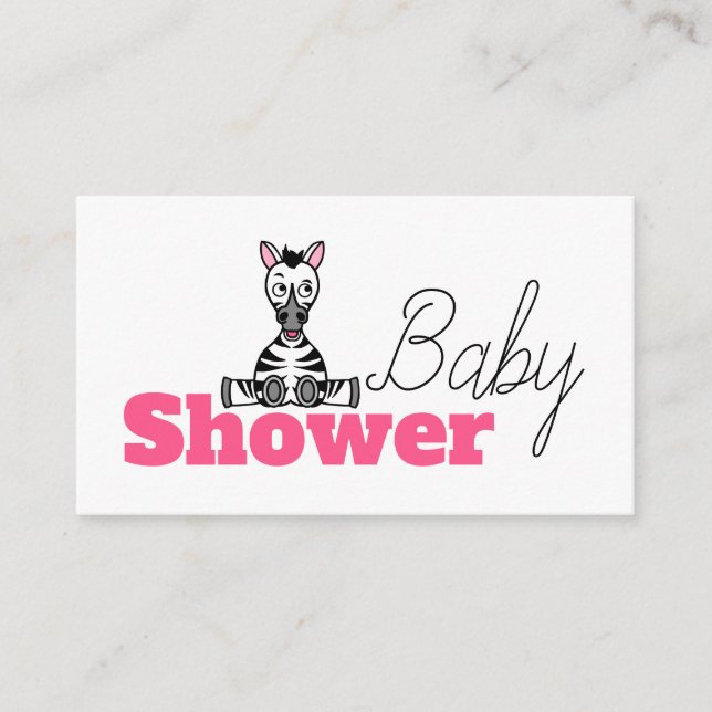 Baby Zebra, Baby shower Invitation de billets (Devant)