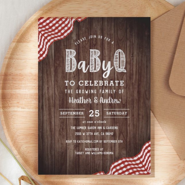Babyq Jardin BBQ Co-ed Shower Invitation (Créateur téléchargé)