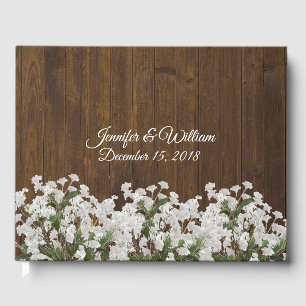 Babys Breath Rustic Mariage livre d'hôtes