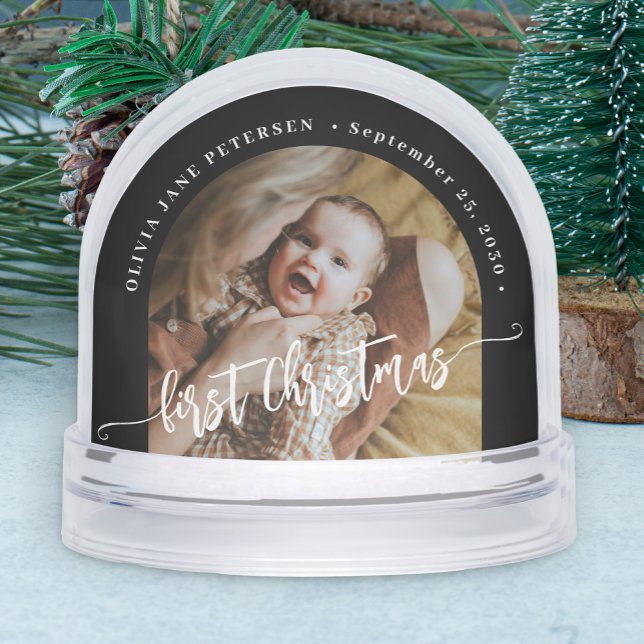 Baby's first Christmas custom 2 photo personalized (Créateur téléchargé)