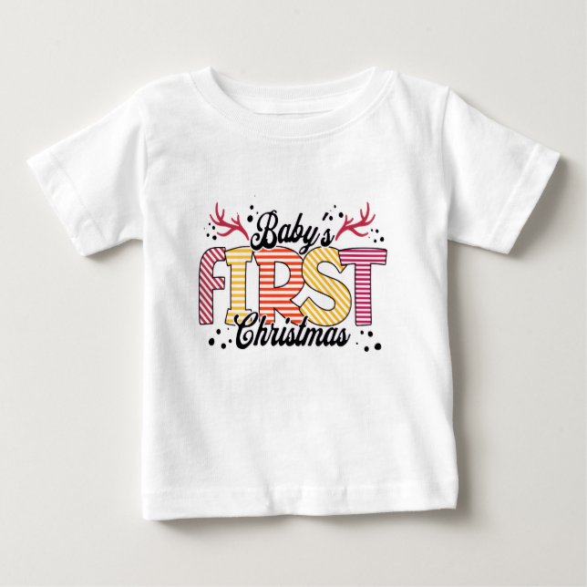 Baby's First Christmas T-shirt Design (Devant)