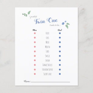 Babyshower bébé pronostics twin ours thème