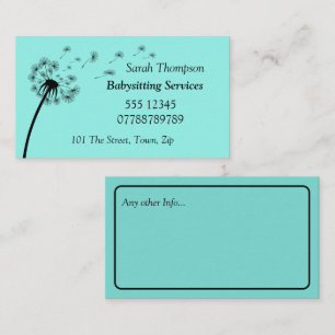 Babysitter Contact Carte de visite