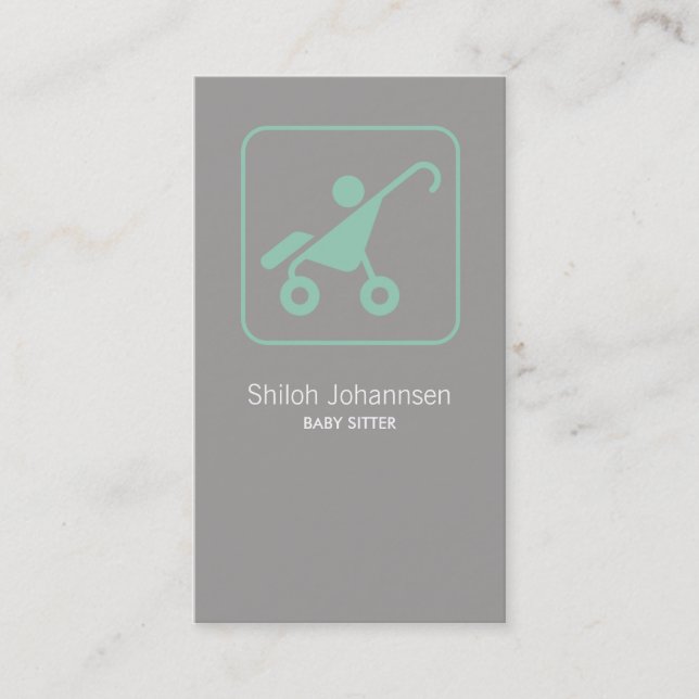 Babysitter ou Carte de visite de garderie (Devant)
