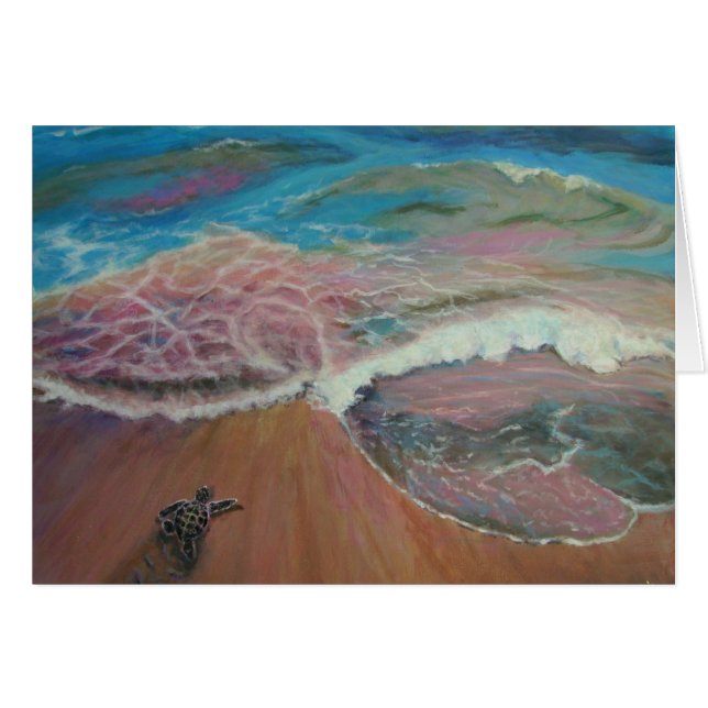 babyturtle sur le rivage se dirigeant à l'océan (Devant Horizontal)