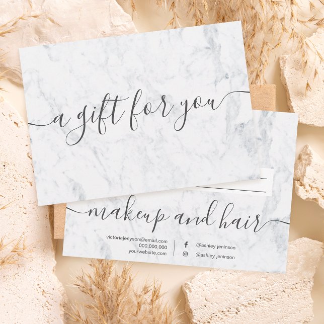 Bac cadeau élégant en marbre blanc tendance (Créateur téléchargé)