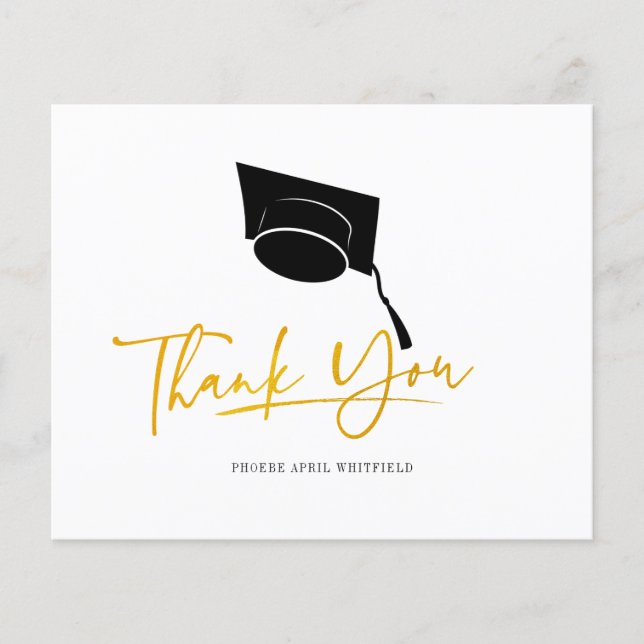 Bac de graduation simple Merci d'or Tassel (Devant)