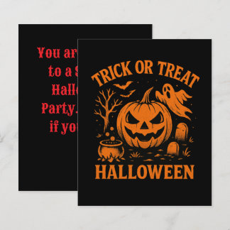 Bac ou traitement Invitation Halloween