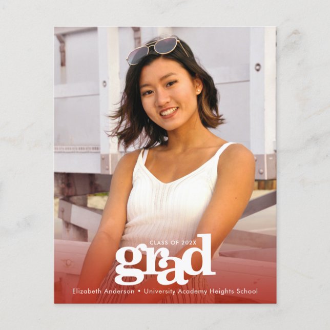 Baccalauréat budget rouge photo audacieuse invitat (Devant)