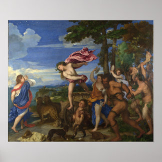 Bacchus et Ariadne par Titian - Poster
