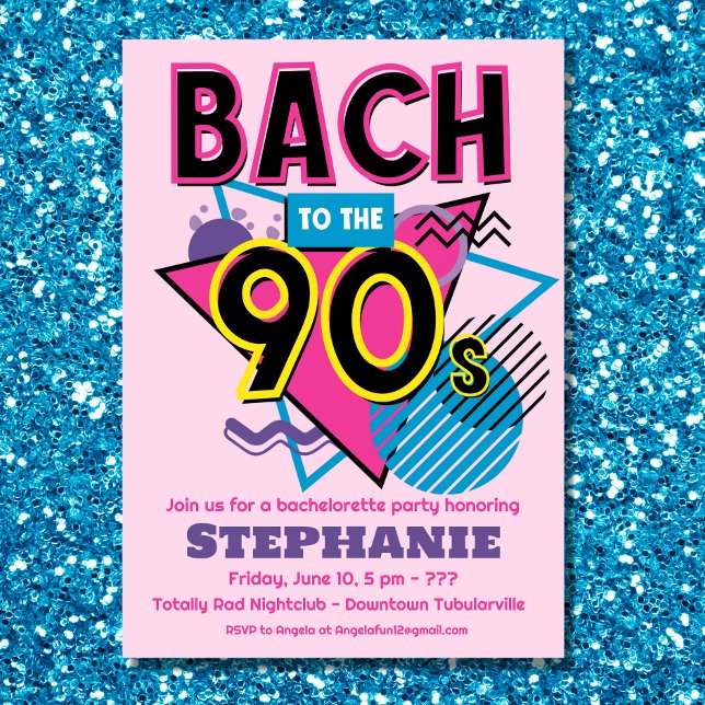 Bach to the 90s Bachelorette Party Invitation (Créateur téléchargé)