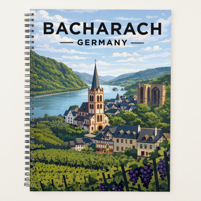 Bacharach Germany Vintage Travel Art  (Devant)