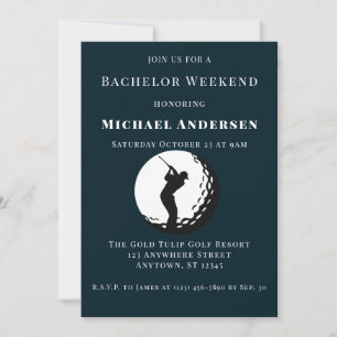 Bachelor Golf Weekend Party Invitation