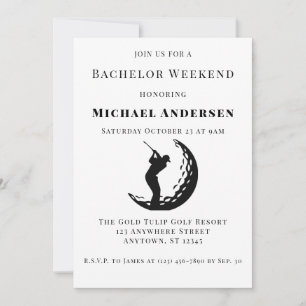 Bachelor Golf Weekend Party Invitation