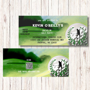Bachelor ou Stag Golf Party Invitation Billet