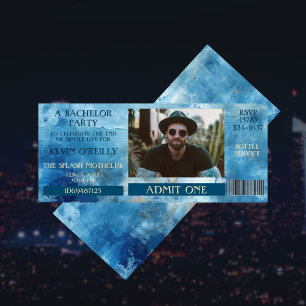 Bachelor ou Stag Party Photo Invitation Billet
