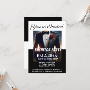 Bachelor Party Tuxedo Invitation